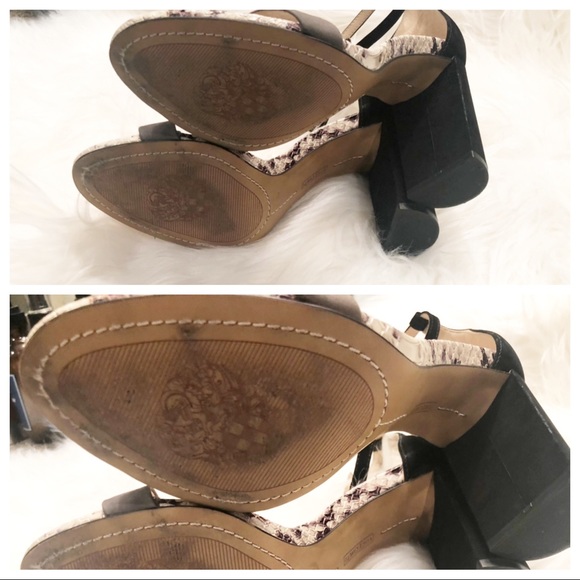 VINCE CAMUTO CHUNKY HEEL PEEP TOE - Picture 5 of 5